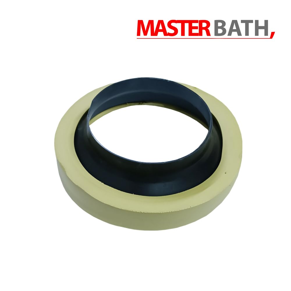 MASTERBATH Toilet Bowl Rubber Gasket | Wax Seal Ring for Toilet Flange Repair Kit | Anti-Breaking Toilet Sealing Fitting for Floor Mount Western and Indian Closet 1