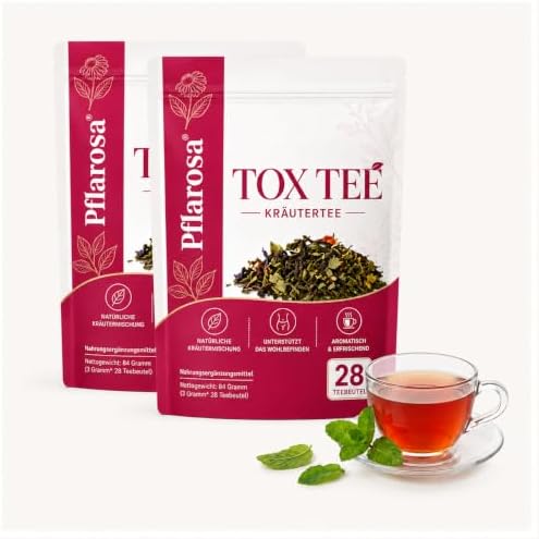 Detox Tee zum Abnehmen – 56 Tage Detox Tea for Weight Loss, Natürliche Kräutermischung für sanfte Entgiftung & Gewichtsreduktion – Unterstützt Verdauung & Stoffwechsel, Vegan & ohn