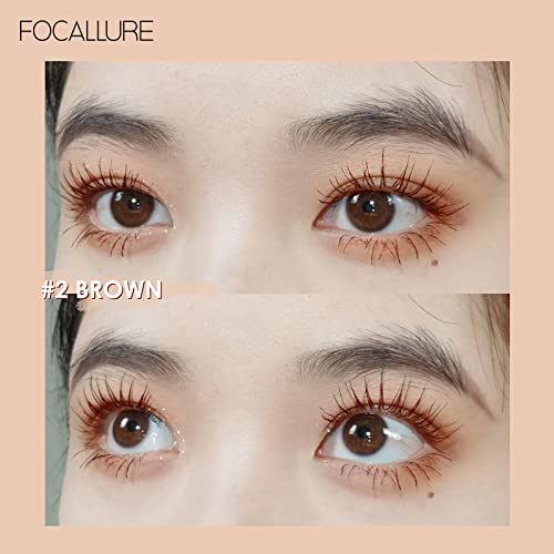 Focallure Lash Mascara, Thickening Length Mascara, Waterproof & Smudge-Proof Eyelashes Mascara, Volumizing & Defining Eye Makeup, Long Lasting, No Flaking, No Clumping, Brown #TOP3