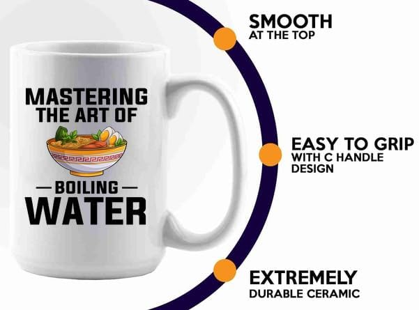 Ramen Coffee Mug 15oz White -Mastering the art - Food Lovers chicken pumpkin vegan pantry spicy noodles image 5