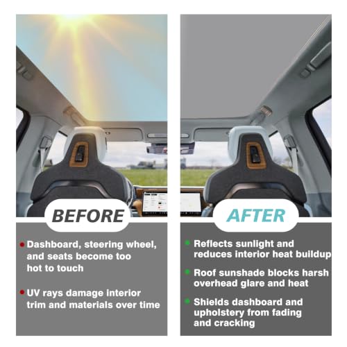 Image of BestEvMod Foldable Roof Sunshade for 2027 2026 Rivian R2 (Gray)