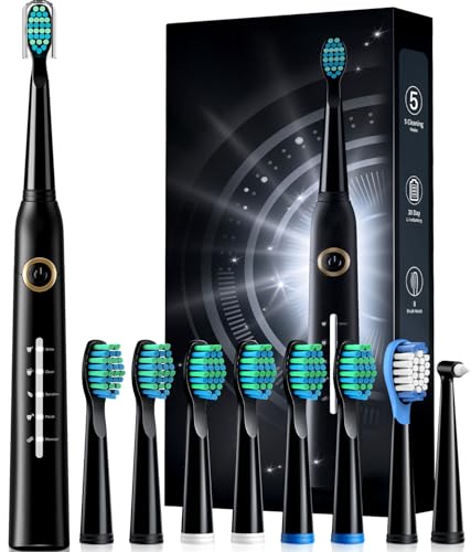 Spazzolino Elettrico Sonic Spazzolino da denti Elettrico con 8...