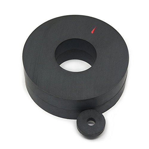 CMS Magnetics® 3-pc. Magnet Set for Levitation Project, OD 115mm x ID 45mm x 20mm - 2 Piece Bottom Magnets and One Piece Top Magnet