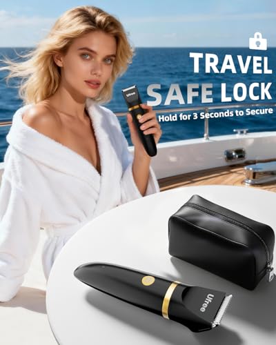 Ufree Bikini Trimmer Electric Razors for Women, Rechargeable Pubic Body Hair Trimmer Electric Shaver for Legs Body Hair, Bikini Shaver IPX7 Waterproof, Gifts for Women, Black - Thumbnail 6
