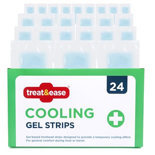 SOL 24pk Migraine Cooling Patches for Adults Immediate Relief Cool and Soothe Headache Strips Gentle Non-Medicated Care Soft on Skin Long-Lasting Multi-Purpose Convenient and Travel-Ready