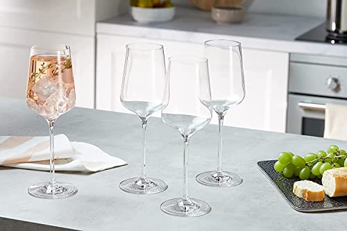 Nachtmann Vinova Collection White Wine Glass, Set Of 4, Long Stem Wine Glasses, Tulip Shaped Cup, Made Of Clear Crystal Glass, 12.8-Ounces, Dishwasher Safe #TOP2