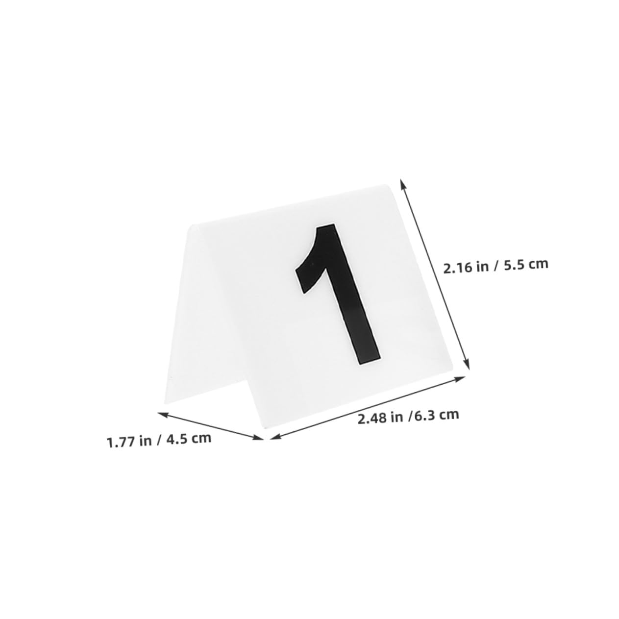 PartyKindom 80piezas Matrícula de Doble Cara de Acrílico para Números de Mesa Marcador de Evidencia Reutilizable Letrero Numerado para Restaurantes Bodas Fiestas y Escenarios de Detective