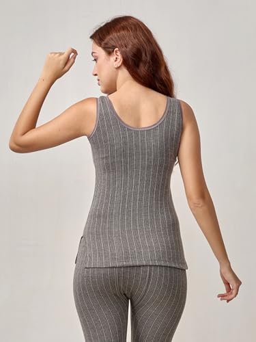 Image of Lux Inferno Ladies Slips Thermal Vest | Regular Fit | Warm Winterwear | Pack of 1 Charcoal