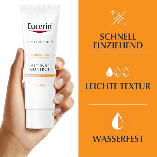 Eucerin Actinic Control MD Fluid Sonnenschutz LSF 100 80 ml, Sonnencreme mit sehr hohem Lichtschutzfaktor, Sonnenschutz zur Vorbeugung von aktinischer Keratose und nicht-melanotischem Hautkrebs 3