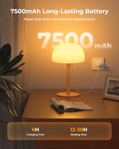 Image of IP65 Shower Lamp Waterproof, 7500mAh Rechargeable Shower Lamp for Inside Shower, 18 Colors Cordless Shower Light, Stepless Dimming LED Table Lamp for Bathroom, Nightstand, Patio
