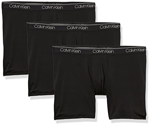 Calvin Klein Men's Big & Tall Underwear Micro Stretch Big&Tall 3-Pack Boxer Brief, 3 Black, 3XL