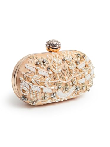 Image of THE TAN CLAN Elizah Zarozi Hand Embroidered Clutches for women Purses Luxury Evening Handbags for ladies