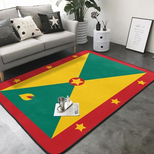Tapis imprimé drapeau de la Grenade grand modèle antidérapant - 3