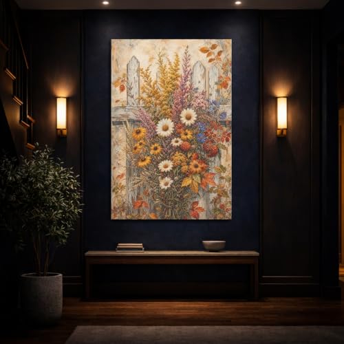 Art mural fleurs sauvages rustiques pour une ambiance cocooning - 4