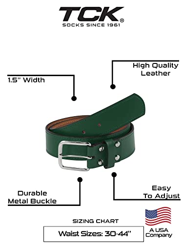 Image of TCK Leather Sports Belt: Pro-Style Uniform Belt for Baseball & Softball (1.5 inch)