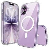 PinLiSheng iPhone 17 用 ケース MagSafe対応 ・3倍米軍MIL規格 PC背面TPUバンパー 耐衝撃 黄変防止 指紋防止 アイフォン17 マグネット搭載 マグセーフ対応 耐衝撃 SGS認証 薄型 ストラップホール付き いPhone17 対応6.3インチ(クリア, Iphone 17)