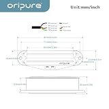 Oripure AlNiCo 5 gorąca ranna podwójne ostrze szyna przetworniki pojedyncza cewka rozmiar Humbucker 15-16 K przetwornik do gitary pasuje ST/SQ styl gitary elektrycznej, czarny