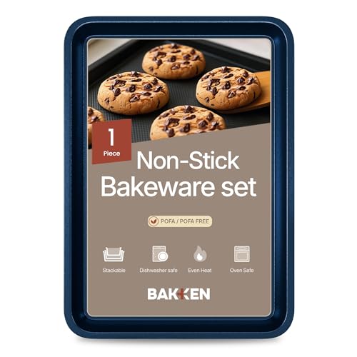 BAKKEN Kitchen Baking Pans - Nonstick Blue...
