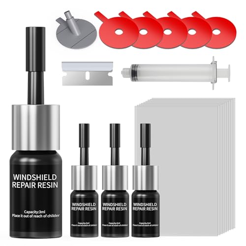 everfarel Car Windscreen Repair Kit Tool, Car Windshield Repair Kit, Glass Repair Liquid for Windscreen Cracks