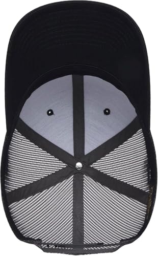 Embroidered Smiley Face Trucker Hat for Men Women - Unisex Smiling Expression Graphics Mesh Back Breathable Adjustable Snapback Cap - UV Protection Sun Snap Closure Hat for Summer Outdoor Activities
