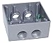 Sigma Engineered Solutions 14353-5 3/4-Inch 5 Hole 2-Gang Weatherproof Box, Gray