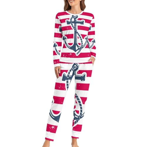 Ensemble de pyjama femme sleepwear rouge et blanc, le cadeau douceur parfait
