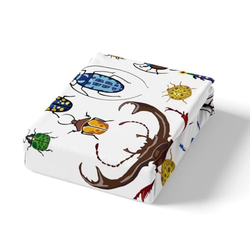 Feelyou SX19731CLZSJ TWIN Kids Bug Fitted Sheet Flying Bugs Pattern Bedding Set thumb #4