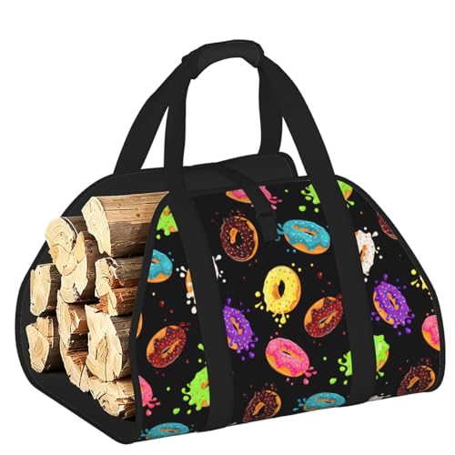 Accessoires de poêle à bois et sac de transport de bois de chauffage en toile solide
