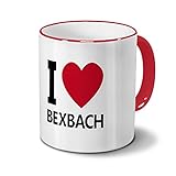 325 ml Füllvolumen digital print Städtetasse Bexbach - Design I Love Bexbach