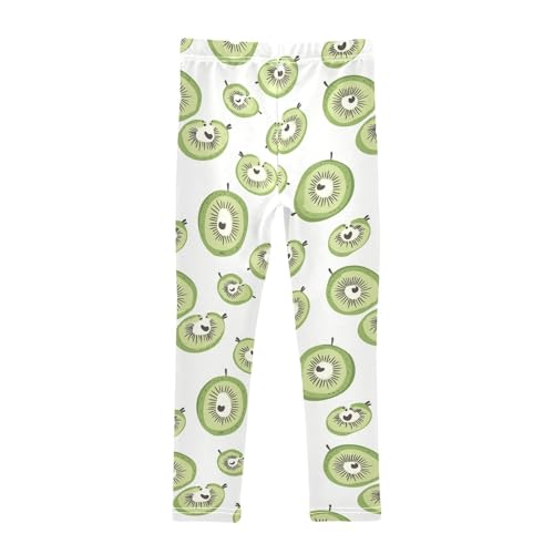 Kiwi Cartoon Fruits Girls Casual Leggings for Kids Printed Long Pant Bottoms Stretch and Soft2