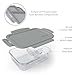 Bentgo Glass Lunch Box - Leak-Proof Bento-Style Food Container with Airtight Lid and Divided 3-Compartment Design - 5 Cup Capacity for Meal Prepping, and Portion-Controlled Meals for Adults (Gray)