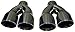 MMI Stainless Steel Exhaust Tips 2.50" Inlet & 4.00" Dual Outlet (PAIR) TIP WELD ON 2.5in 4in Universal SS SILVER POLISHED BEAUTIFUL QUALITY