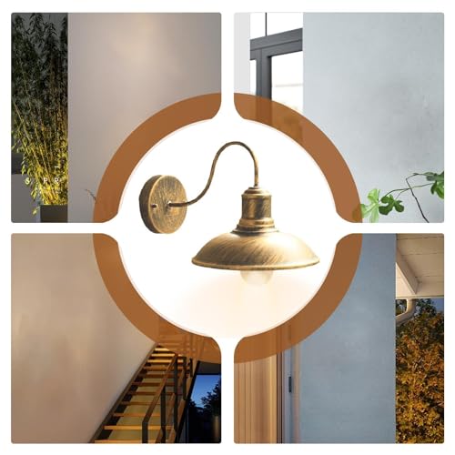 Aplique de pared rústico impermeable para exterior e iluminación de salón 6