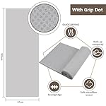 Hot Yoga Towel with Grip Dot, 72" x 24", Absorbent Microfiber Non Slip Yoga Mat Towel for Hot Yoga, Bikram, Pilates, Exercise and Fitness, Grey - Image 3