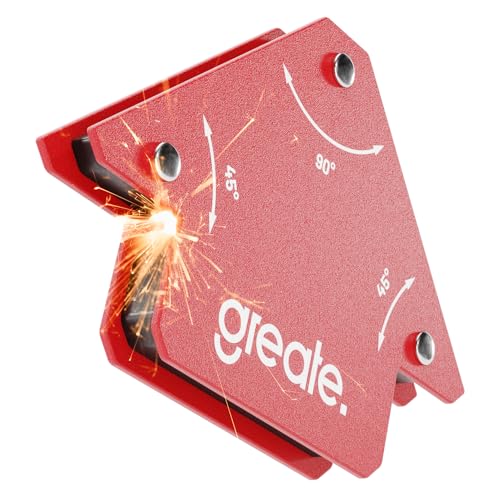 greate aimant soudure 12kg de capacité de charge - Equerre magnetique avec 45°, 90° & 135° - Equerre soudeur robuste à forte adhérence - Accessoires de soudage - Arc aimant de segment