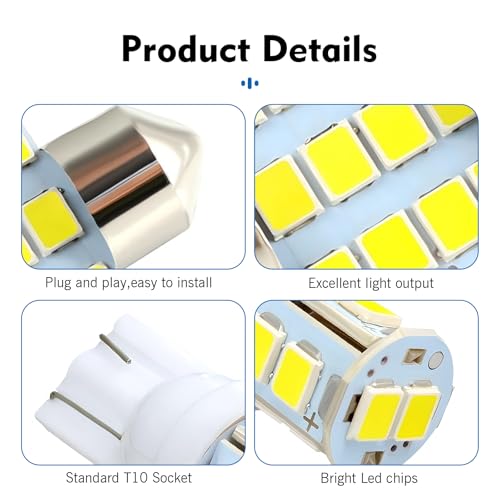 Kit de luces LED interiores para auto 42 piezas miniatura 3