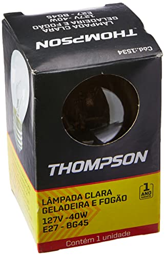 Lampada Gelad/Fogao E-27 40W 127V Transp - Thompson