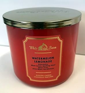 Bath and Body Works, White Barn 3-Wick Candle w/Essential Oils - 14.5 oz - 2021 Core Scents! (Watermelon Lemonade)