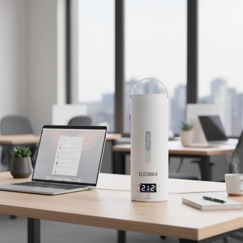 Image of 2 in 1 Portable Electric Kettle & Travel Bottle 450ML | Fast Boil Water Heater | 4 Temperature Settings | Digital Touch Control | Auto Shut Off | Tea Coffee & Baby Milk Warmer