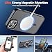 SUPFINE Magnetic for iPhone 15 Case (Compatible with MagSafe) (Military Grade Drop Protection) Translucent Matte Shockproof Phone Cover, Black