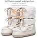 Faux Fur Snow Boots for Women,Furry Fuzzy Fluffy Womens Boots Lace-up Winter Warm Fur Lined Mid-Calf Non-Slip Ski Boots (beige, Adult, Women, 8, Numeric Range, US Footwear Size System, 9, Medium)