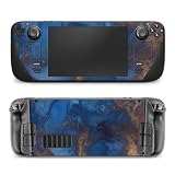 DeinDesign Skin kompatibel mit Valve Steam Deck Folie Sticker Gold & Kupfer Marmor Gold