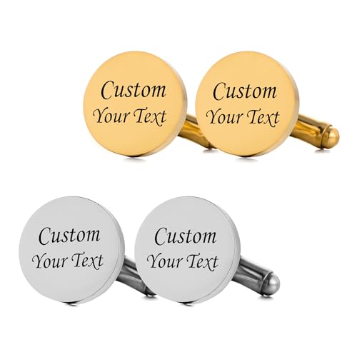 2 pares de mancornas personalizadas para hombre miniatura 1