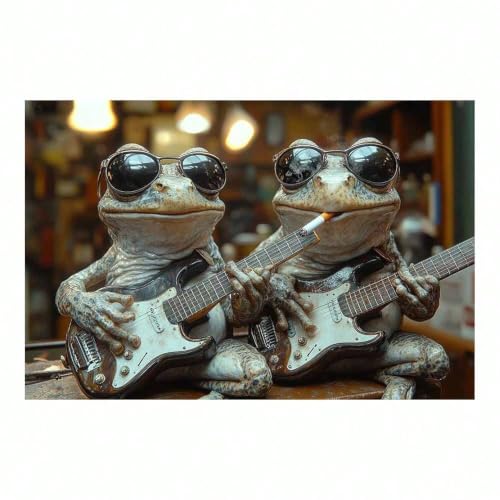 Peinture décorative guitare électrique sur toile avec cadre haut de gamme