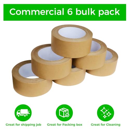 Ruban adhésif d'emballage kraft premium - Qualité supérieure robuste et durable - 6
