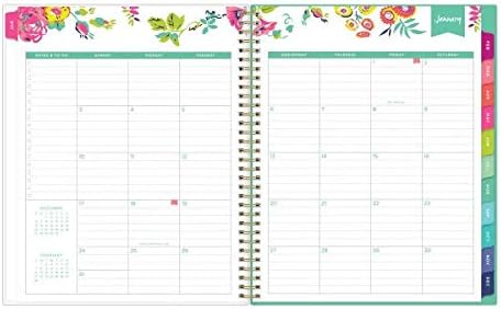 Blue Sky Day Designer for 2021 Weekly & Monthly Planner, Flexible Cover, Twin-Wire Binding, 8.5' x 11', Peyton White