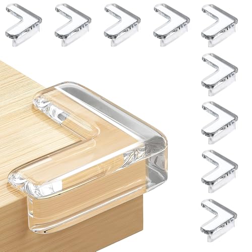10 Pack Corner Protectors Baby Table and Furniture Corners Table Corner Guards Protectors Baby for Sharp Corners with Strong Adhesion Transparent Corner Protection