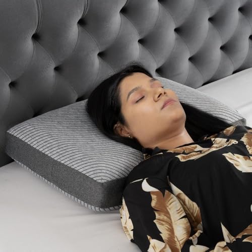 Wakefit Memory Foam Pillow 25x15x5 Inch Light Grey - Image 2