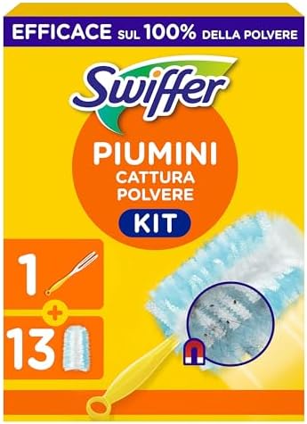 Starter Kit Swiffer Piumino Catturapolvere (1 Manico E 13 Ricaric...
