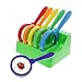 Get Out! Kids Magnifying Glass Set - 6 Pack Large Size Plastic Magnifying Glasses for Kids with Stand